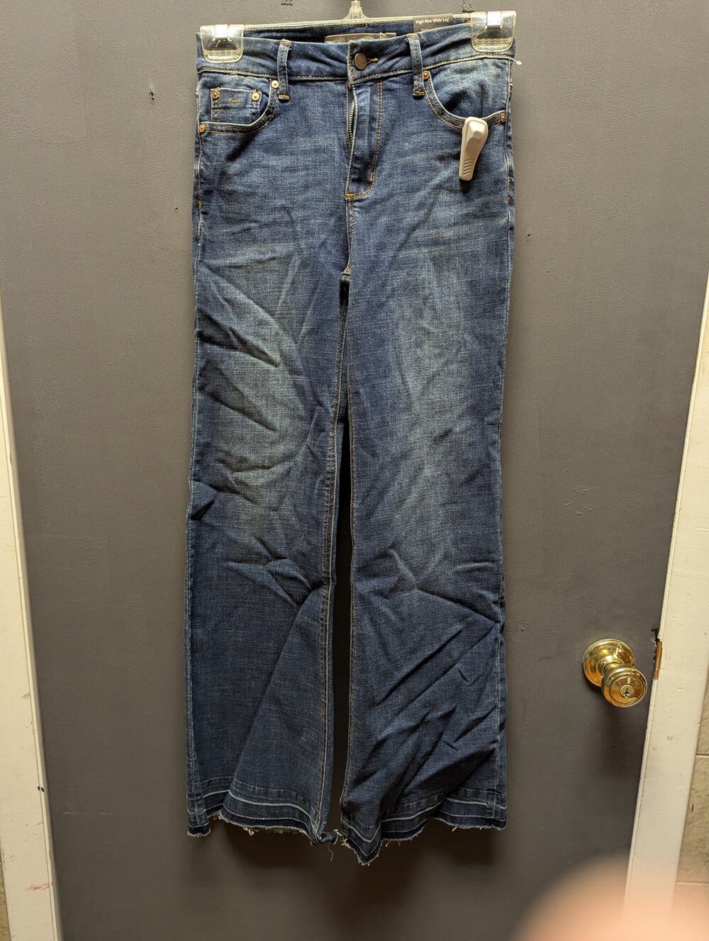 Tractr Blue Denim High Rise Wide Leg Jeans Size 10